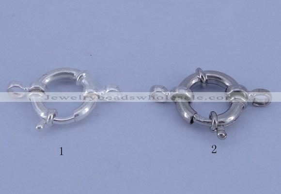 SSC203 5pcs 13.5mm 925 sterling silver spring rings clasps