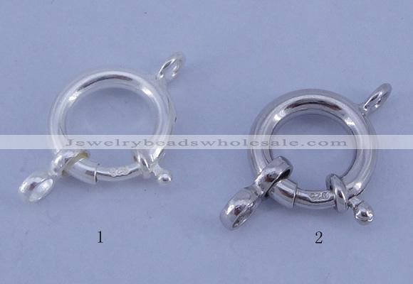 SSC208 5pcs 13.5mm 925 sterling silver spring rings clasps