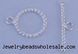 SSC21 5pcs 14.5mm donut 925 sterling silver toggle clasps