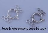 SSC211 5pcs three-strand 13.5mm 925 sterling silver spring rings clasps