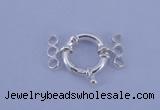 SSC212 5pcs three-strand 14.5mm sterling silver spring rings clasps