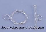 SSC23 5pcs 11mm donut 925 sterling silver toggle clasps