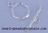 SSC24 5pcs 16mm donut 925 sterling silver toggle clasps