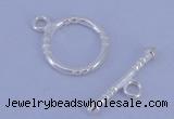 SSC25 5pcs 12mm donut 925 sterling silver toggle clasps