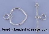SSC27 5pcs 11*14mm heart 925 sterling silver toggle clasps