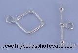 SSC31 5pcs 12*16mm diamond 925 sterling silver toggle clasps