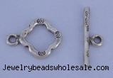 SSC32 5pcs 11*15mm diamond 925 sterling silver toggle clasps