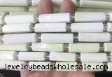 TBBS112 15 inches 8*20mm - 8*35mm faceted tube lemon turquoise beads wholesale
