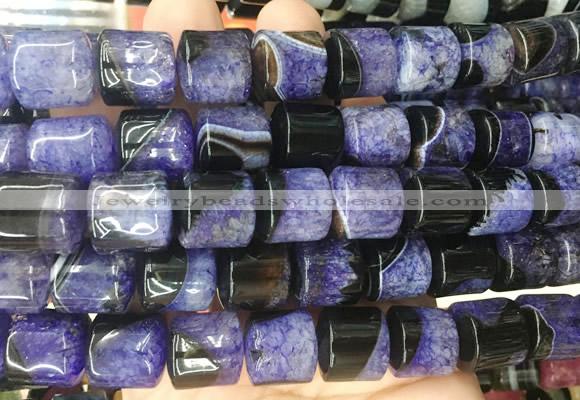 TBBS143 15 inches 13*14mm tube agate gemstone beads wholesale