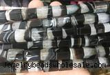 TBBS148 15 inches 10*14mm faceted tube agate gemstone beads wholesale