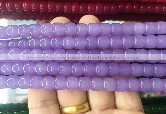 TBBS151 15 inches 7*8mm tube candy jade gemstone beads wholesale