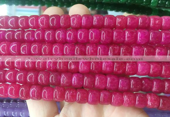 TBBS153 15 inches 7*9mm tube candy jade gemstone beads wholesale