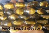 TEBS49 15 inches 12*16mm - 15*20mm faceted nuggets yellow tiger eye beads