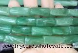 TWBS05 15 inches 9*20mm twist column green aventurine gemstone beads