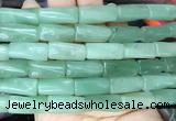 TWBS06 15 inches 9*20mm twist column green aventurine gemstone beads