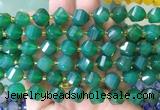 TWBS104 15 inches 10mm faceted twist agate beads wholesale
