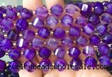 TWBS105 15 inches 10mm faceted twist agate beads wholesale