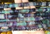 TWBS19 15 inches 9*20mm twist column rainbow fluorite gemstone beads