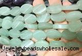 TWBS27 15 inches 13*18mm twist oval green aventurine beads wholesale