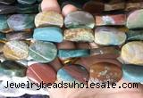 TWBS41 15 inches 18*25mm twist oval ocean agate beads wholesale