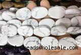 TWBS43 15 inches 18*25mm twist oval white howlite beads wholesale