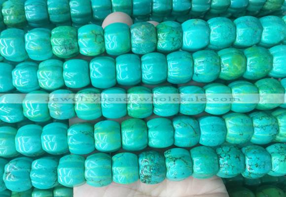WBBS01 15 inches 9*12mm pumpkin yellow green howlite turquoise beads wholesale