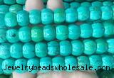 WBBS02 15 inches 12*16mm pumpkin yellow green howlite turquoise beads wholesale
