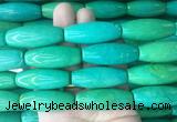 WBBS05 15 inches 16*40mm rice yellow green howlite turquoise beads wholesale