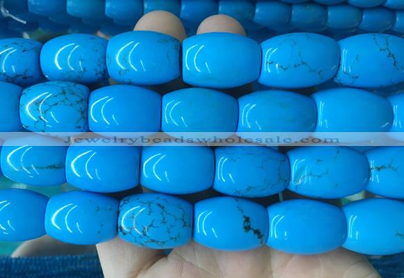 WBBS11 15 inches 15*20mm rice howlite turquoise gemstone beads wholesale