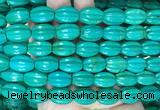 WBBS14 15 inches 12*16mm pumpkin howlite turquoise gemstone beads wholesale