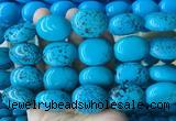 WBBS20 15 inches 23*27mm oval howlite turquoise gemstone beads wholesale