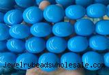 WBBS21 15 inches 23*27mm oval howlite turquoise gemstone beads wholesale