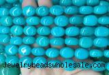 WBBS24 15 inches 11*14mm oval howlite turquoise gemstone beads wholesale