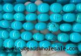 WBBS25 15 inches 13*16mm oval howlite turquoise gemstone beads wholesale