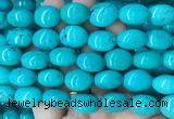 WBBS26 15 inches 16*18mm oval howlite turquoise gemstone beads wholesale