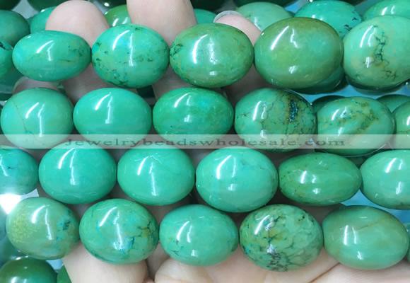 WBBS35 15 inches 20*24mm oval howlite turquoise gemstone beads wholesale