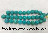 WBBS54 18mm carved round loose howlite turquoise gemstone beads wholesale