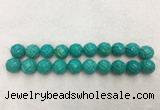 WBBS59 20mm carved round loose howlite turquoise gemstone beads wholesale