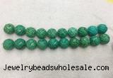 WBBS60 20mm carved round loose howlite turquoise gemstone beads wholesale