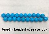 WBBS62 20mm carved round loose howlite turquoise gemstone beads wholesale